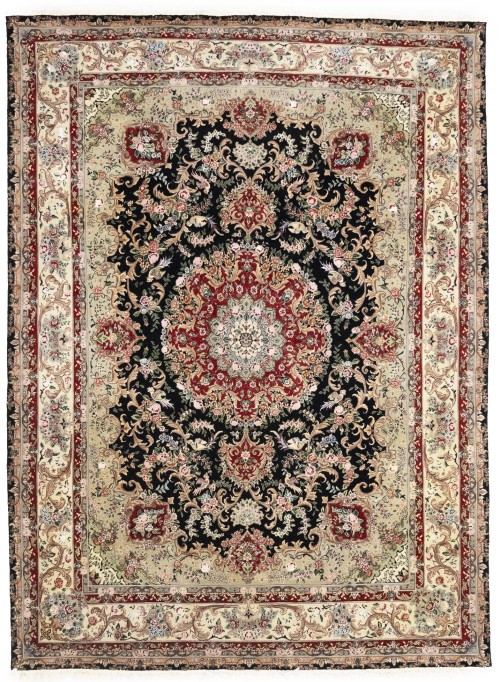 Black Floral Classic 9X12 Royal Pakistan Oriental Rug