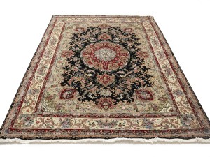 Black Floral Classic 9X12 Royal Pakistan Oriental Rug