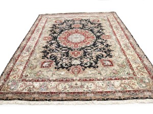 Black Floral Classic 9X12 Royal Pakistan Oriental Rug