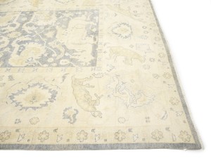 Gray Floral 9X12 Oushak Oriental Rug