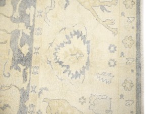 Gray Floral 9X12 Oushak Oriental Rug