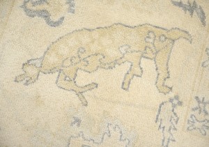 Gray Floral 9X12 Oushak Oriental Rug