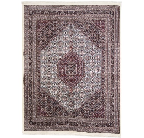 Cream Floral Tribal 9X12 Indo-Bidjar Oriental Rug