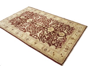 Rusty Maroon Floral Chobi Peshawar 5X8 Pakistan Oriental Rug