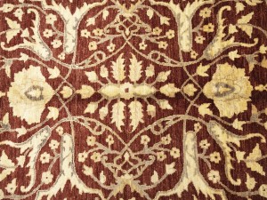 Rusty Maroon Floral Chobi Peshawar 5X8 Pakistan Oriental Rug