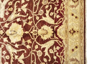 Rusty Maroon Floral Chobi Peshawar 5X8 Pakistan Oriental Rug