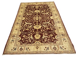 Rusty Maroon Floral Chobi Peshawar 5X8 Pakistan Oriental Rug