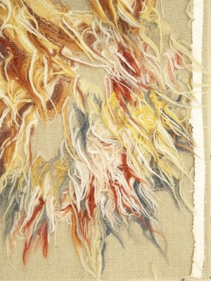 Beige Floral Aubusson 6X9 Needlepoint Oriental Rug