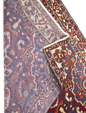 Vintage Red Floral 5X10 Bakhtiari Persian Runner Rug