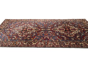 Vintage Red Floral 5X10 Bakhtiari Persian Runner Rug