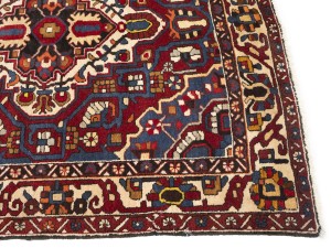 Vintage Red Floral 5X10 Bakhtiari Persian Runner Rug