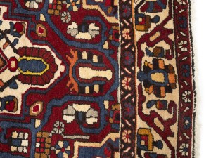 Vintage Red Floral 5X10 Bakhtiari Persian Runner Rug