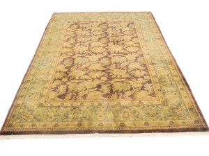 Burgundy Floral Classic 6X9 Agra Jaipur Oriental Rug