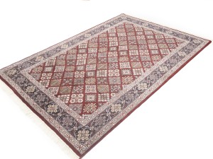 Red Floral 6X9 Indo-Kashan Oriental Rug