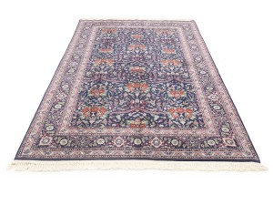Purple-navy Traditional Floral 6X9 Kerman Pakistan Rug
