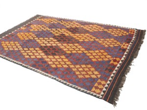 Multicolored Geometric Tribal 6'6X9'9 Kilim Afghan Oriental Rug
