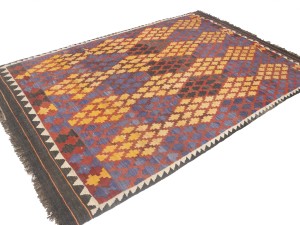 Multicolored Geometric Tribal 6'6X9'9 Kilim Afghan Oriental Rug