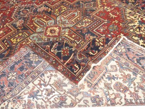 Vintage Red Floral 8X11 Heriz Persian Rug