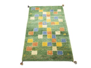 Green Tribal 2'6X4 Indo-Gabbeh Oriental Rug