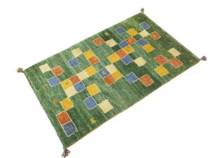 Green Tribal 2'6X4 Indo-Gabbeh Oriental Rug