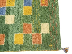 Green Tribal 2'6X4 Indo-Gabbeh Oriental Rug
