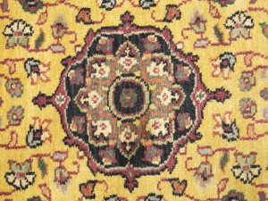 Golden Beige Floral 2'6X12 Oushak Oriental Runner Rug