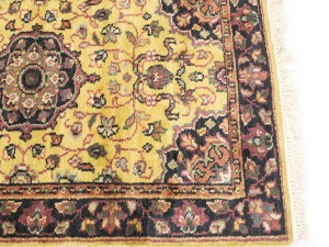 Golden Beige Floral 2'6X12 Oushak Oriental Runner Rug