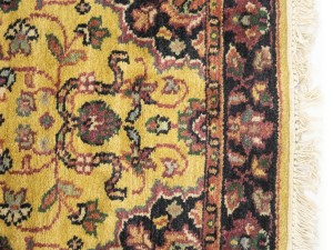 Golden Beige Floral 2'6X12 Oushak Oriental Runner Rug