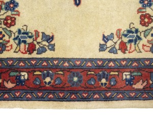 Vintage Cream Floral 2'3X2'8 Sarouk Persian Rug