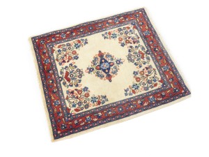 Vintage Cream Floral 2'3X2'8 Sarouk Persian Rug