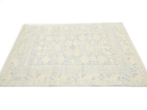 Beige Floral Khotan 4X6 Oushak Oriental Rug