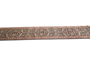 Black Floral Classic 3X12 Agra Jaipur Oriental Runner Rug