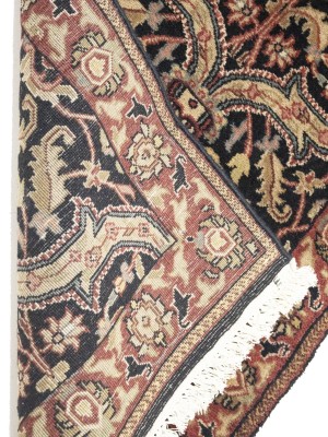 Black Floral Classic 3X12 Agra Jaipur Oriental Runner Rug