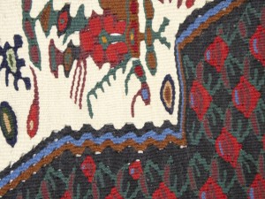 Multicolored Floral Tribal 4X5 Kilim Afghan Oriental Rug