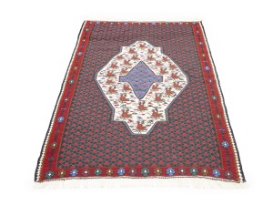Multicolored Floral Tribal 4X5 Kilim Afghan Oriental Rug