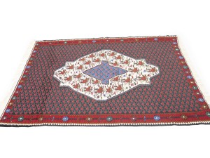 Multicolored Floral Tribal 4X5 Kilim Afghan Oriental Rug