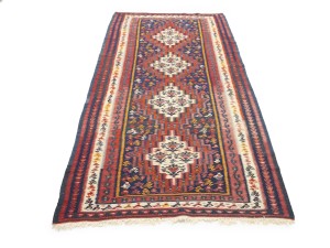 Multicolored Tribal Kelim 4X9 Persian Runner Rug