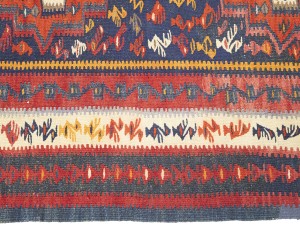 Multicolored Tribal Kelim 4X9 Persian Runner Rug