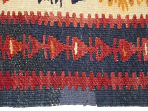 Multicolored Tribal Kelim 4X9 Persian Runner Rug