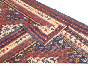 Multicolored Tribal Kelim 4X9 Persian Runner Rug