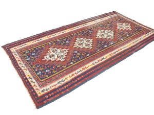 Multicolored Tribal Kelim 4X9 Persian Runner Rug