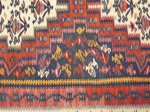 Multicolored Tribal Kelim 4X9 Persian Runner Rug