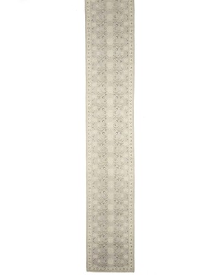 Taupe Floral Khotan 3X18 Oushak Oriental Runner Rug