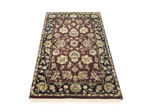 Maroon Floral Classic 3X5 Agra Jaipur Oriental Rug