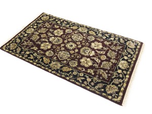 Maroon Floral Classic 3X5 Agra Jaipur Oriental Rug