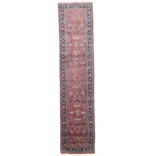 Bittersweet Red Floral 3X11 Sarouk Persian Runner Rug