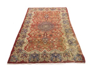 Semi Antique Red Floral 4'5X7 Kashmar Persian Rug