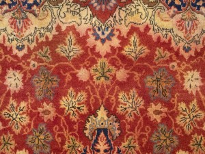 Semi Antique Red Floral 4'5X7 Kashmar Persian Rug