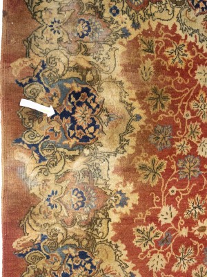 Semi Antique Red Floral 4'5X7 Kashmar Persian Rug