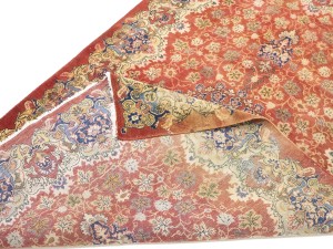 Semi Antique Red Floral 4'5X7 Kashmar Persian Rug